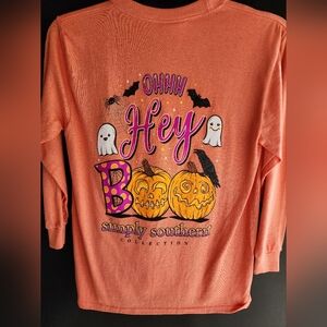 Simply Southern Youth Long Sleeve "Boo" Tee